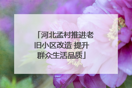 河北孟村推进老旧小区改造 提升群众生活品质