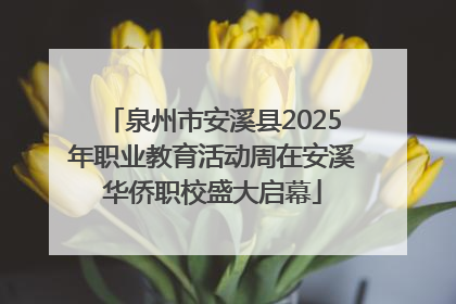 泉州市安溪县2025年职业教育活动周在安溪华侨职校盛大启幕