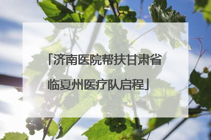 济南医院帮扶甘肃省临夏州医疗队启程