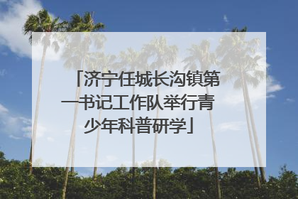 济宁任城长沟镇第一书记工作队举行青少年科普研学