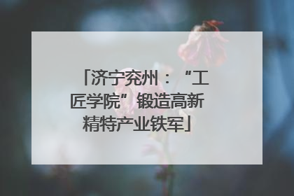 济宁兖州：“工匠学院”锻造高新精特产业铁军