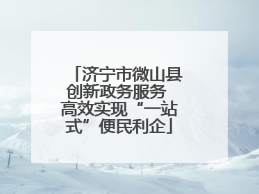 济宁市微山县创新政务服务 高效实现“一站式”便民利企
