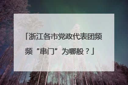 浙江各市党政代表团频频“串门”为哪般？