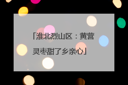 淮北烈山区：黄营灵枣甜了乡亲心