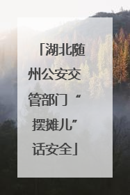 湖北随州公安交管部门“摆摊儿”话安全