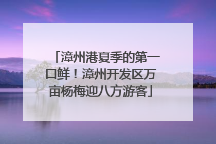 漳州港夏季的第一口鲜！漳州开发区万亩杨梅迎八方游客