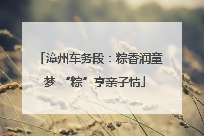 漳州车务段：粽香润童梦 “粽”享亲子情