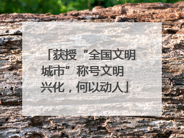 获授“全国文明城市”称号文明 兴化，何以动人
