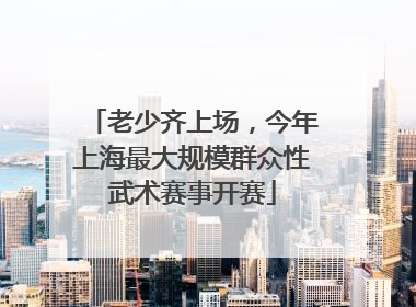 老少齐上场，今年上海最大规模群众性武术赛事开赛