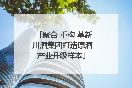 聚合 重构 革新 川酒集团打造原酒产业升级样本