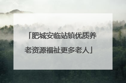 肥城安临站镇优质养老资源福祉更多老人