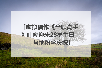 虚拟偶像《全职高手》叶修迎来28岁生日，各地粉丝庆祝