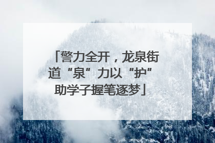 警力全开，龙泉街道“泉”力以“护”助学子握笔逐梦