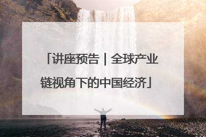 讲座预告｜全球产业链视角下的中国经济