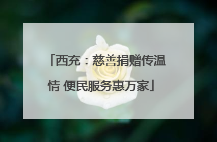 西充：慈善捐赠传温情 便民服务惠万家