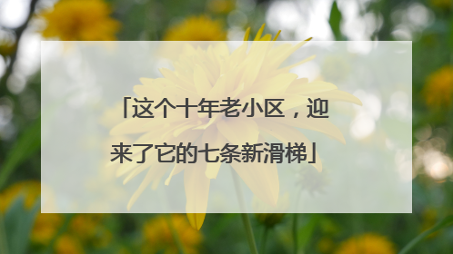 这个十年老小区，迎来了它的七条新滑梯