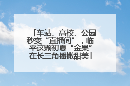 车站、高校、公园秒变“直播间”，临平这颗初夏“金果”在长三角播撒甜美