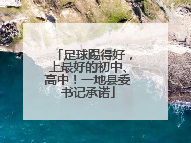 足球踢得好，上最好的初中、高中！一地县委书记承诺