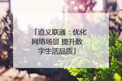 遵义联通：优化网络场景 提升数字生活品质