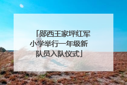 郧西王家坪红军小学举行一年级新队员入队仪式