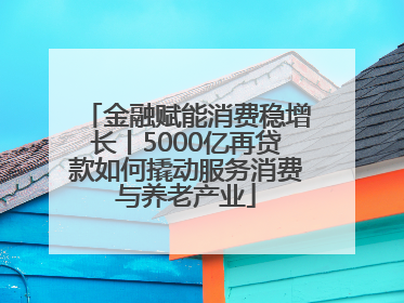 金融赋能消费稳增长丨5000亿再贷款如何撬动服务消费与养老产业