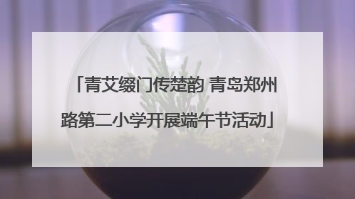 青艾缀门传楚韵 青岛郑州路第二小学开展端午节活动