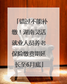 错过不能补缴！湖南灵活就业人员养老保险缴费期延长至6月底