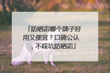 防晒霜哪个牌子好用又便宜？口碑公认，不踩坑防晒霜