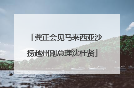龚正会见马来西亚沙捞越州副总理沈桂贤