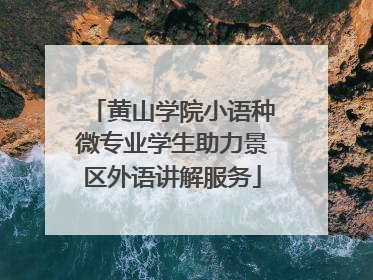 黄山学院小语种微专业学生助力景区外语讲解服务