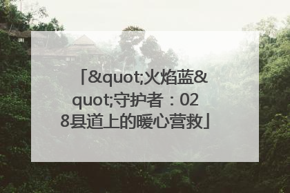 "火焰蓝"守护者：028县道上的暖心营救
