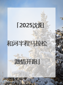 2025沈阳和河半程马拉松激情开跑