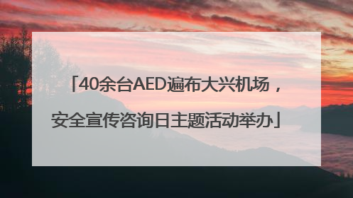 40余台AED遍布大兴机场，安全宣传咨询日主题活动举办