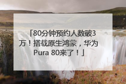 80分钟预约人数破3万！搭载原生鸿蒙，华为Pura 80来了！