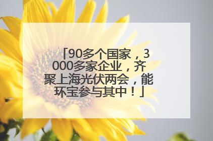 90多个国家，3000多家企业，齐聚上海光伏两会，能环宝参与其中！